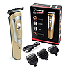 Машинка для стрижки волосся бездротова GEMEI GM-6112 акумуляторна золота, фото 2