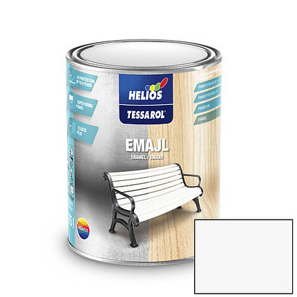 Емаль алкідна Helios Tessarol білий глянець 0.2л, фото 1