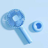 Міні Вентилятор портативний Handy Mini Fan ZB078 з охолодженням настільний з підставкою акумуляторний USB, фото 6