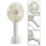 Міні Вентилятор портативний Handy Mini Fan ZB078 з охолодженням настільний з підставкою акумуляторний USB, фото 7