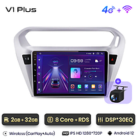 Junsun 4G Android магнітолу для Peugeot 301 Citroen Elysee 2014-2019 2 ГБ ОЗП + 32 +4G A