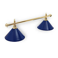 Светильник бильярдный 2-х ламповый синий, Светильник для бильярдного стола на 2 плафона синий