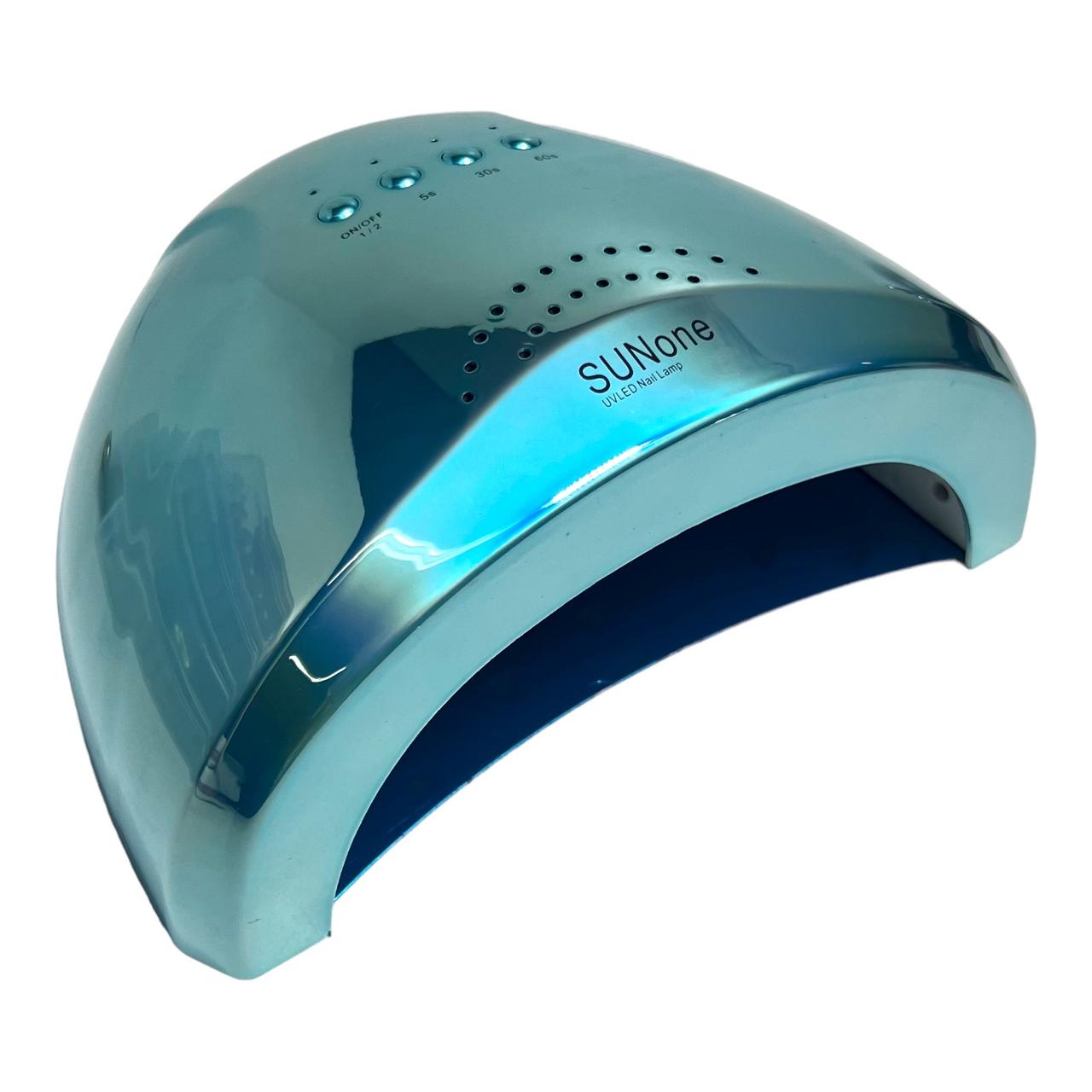 Лампа для нігтів led/uv Sun One голограма блакитна 48 вт