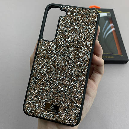 Чохол для Samsung Galaxy S23 Plus блискучий з камінням чохол на телефон самсунг с23 плюс рожеве золото s2q, фото 1