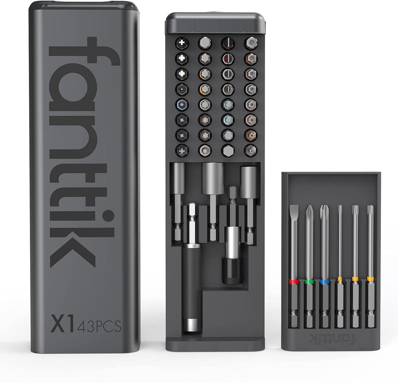 Набір біт Fanttik X1 Screwdriver Bit Set, 43 предмети із сталі S2 (60HRC) в алюмінієвому футлярі - фото 1 - id-p1880250708