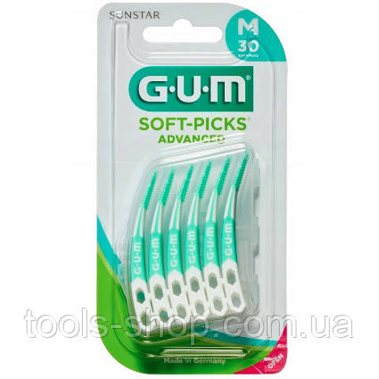 Міжзубні щітки GUM Soft Picks Advanced стандартні 30 штук, фото 1