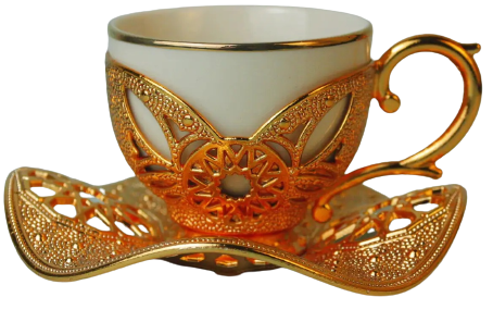 Турецька чашка 90 мл Acar для подавання кави Демітас Золото