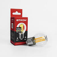 Светодиодная филаментная лампа ETRON Filament G45 10W E27 3000K прозрачная