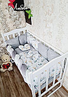 Комплект в кроватку для новорожденных "Elegance Воздушный шар" серый