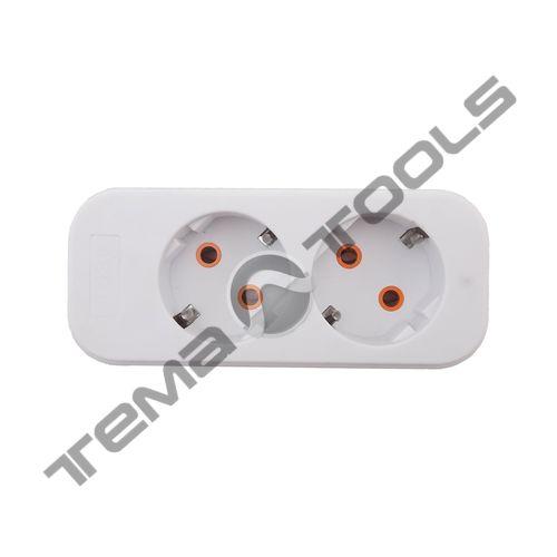 Колодка на 2 розетки для подовжувача із заземленням Lynx