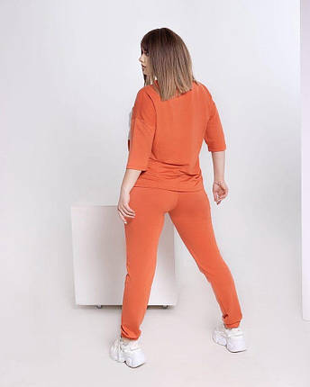 Стильний жіночий костюм-двійка, тканина "Трикотаж" 50, 52 розмір 50, фото 2