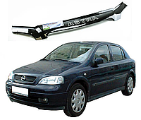 Дефлектор капота мухобойка на Opel Astra G сед/хетч/унив 1998-2004 евро крепеж AV-Tuning