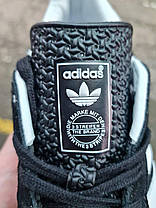 Чоловічі кросівки Adidas Gazelle Indoor Black White Gum Premium Адідас Газель чорні замш В'єтнам, фото 4