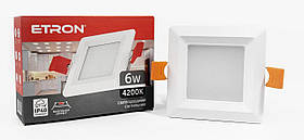 Світлодіодний світильник ETRON Decor 1-EDP-672 6W 4200K ІР40 квадрат