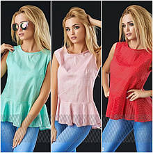 Блуза жіноча коттонова коротка розміри норма