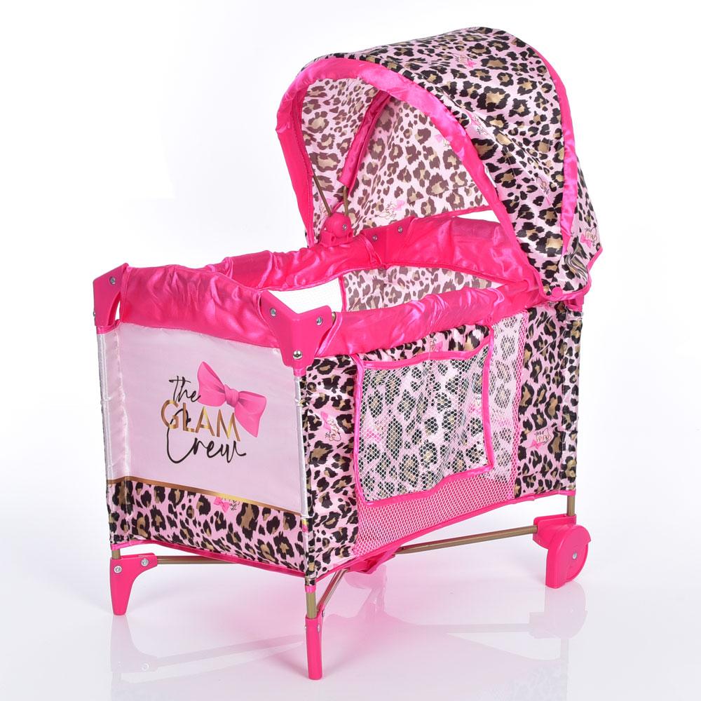 Ліжечко манеж для ляльок FiVEoNiNE T762032 Рожеве