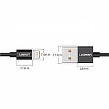 Кабель Ugreen US155 USB - Lightning, 2м, Black (80823), фото 4
