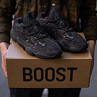 Кросівки жіночі Adidas Yeezy Boost 500 Utility Black, Адідас ІзіБуст 500 замшеві, код IN-493