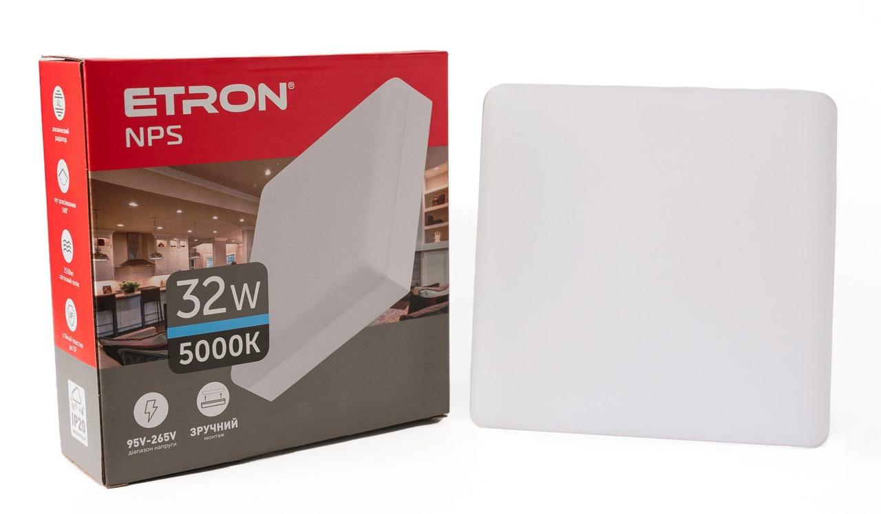 Світлодіодний світильник ETRON NPS 32W 5000К ІР20 квадрат
