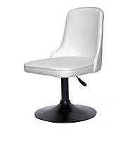 Кресло Adam BK-Base белый кожзам на черной круглой опоре с регулировкой высоты 41-55 см