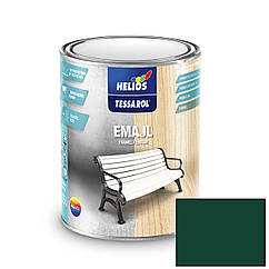 Емаль алкідна Helios Tessarol RAL 6005 зелений глянець 0.2л