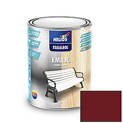 Емаль алкідна Helios Tessarol RAL 3004 бордовий глянець 0.75л