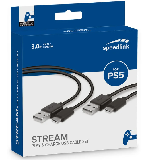 Кабель SpeedLink STREAM USB-A USB-C 3m. QC 3.0