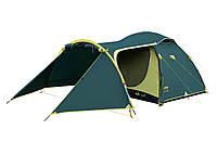 Палатки 3-местные с тамбуром для кемпинга Tramp Двухслойная палатка туристическая водонепроницаемая для отдыха