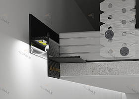 Профіль тіньового шва АПТШ 15мм LED Чорний