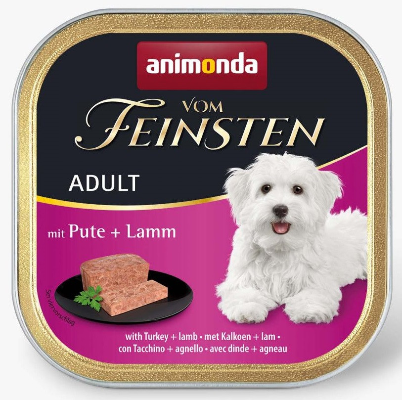 Вологий корм для собак з індичкою та ягням Animonda Vom Feinsten Adult with Turkey + Lamb 150 г, фото 1