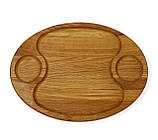 Менажниця овальна - овальна тарілка для подачі з дерева