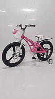 Розовый велосипед с корзиной Mars 20