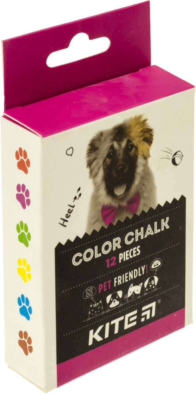 Крейда кольор. "Kite" №K22-075 12шт Dogs(12)(288)