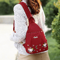 Классический, простой и многофункциональный дизайн, женский рюкзак с вышивкой