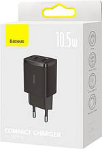 Мережевий зарядний пристрій Baseus Compact Charger CCXJ010201 2USB Black