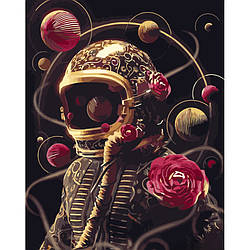 Картина за номерами Strateg ПРЕМІУМ Казковий космонавт з лаком розміром 40х50 см (GS1266) PL-00039410