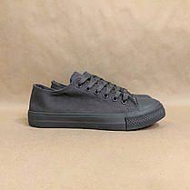 Конверси сірі літні тканинні converse чоловічі кеди, фото 3