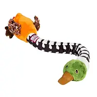 Игрушка GiGwi Crunchy для собак Утка с хрустящей шеей и пищалкой, текстиль, резина, пластик, 54 см