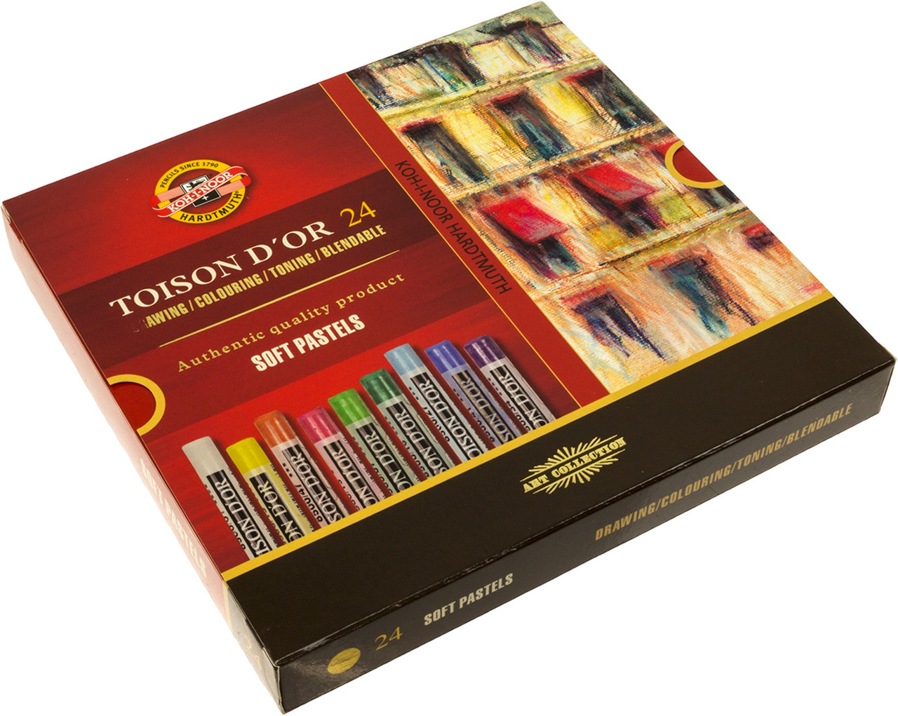 Крейда-пастель суха м'яка "Koh-i-noor" "TOISON D'OR" №8514 24кольор., фото 1