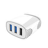 Мережевий зарядний пристрій Aspor A813 (3USB/3.4A)- білий, фото 3