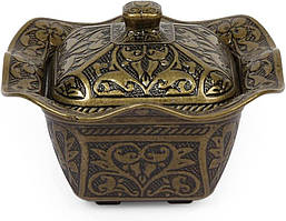 Турецька лукумниця з чеканкою Колір Бронза