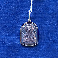 Срібний медальон Пресвята Богородиця Семістрельна 3.3 г. Чорнений.