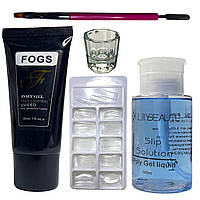 Стартовий набір c полігелем FOGS і формами для нарощування нігтів