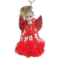 Кукла-брелок с крыльями "Ангел", красный