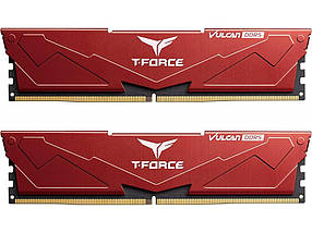 Модуль пам'яті DDR5 32GB (2x16GB) 6000 MHz Team T-Force Vulcan RED (FLRD532G6000HC38ADC01) (D)