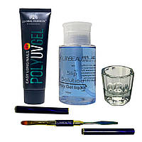 Стартовий набір для нарощування нігтів полігелем Global Fashion