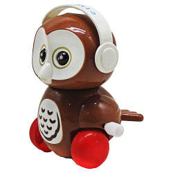 Заводна іграшка "Сова в навушниках", коричневий