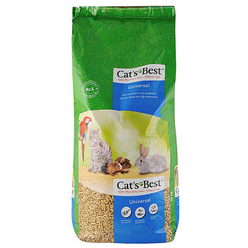 Деревний наповнювач для домашніх тварин Cat’s Best Universal 40 л/22 кг