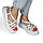 Сандалії жіночі шкіряні з плетіннями 39 розмір Woman's heel білі, фото 5
