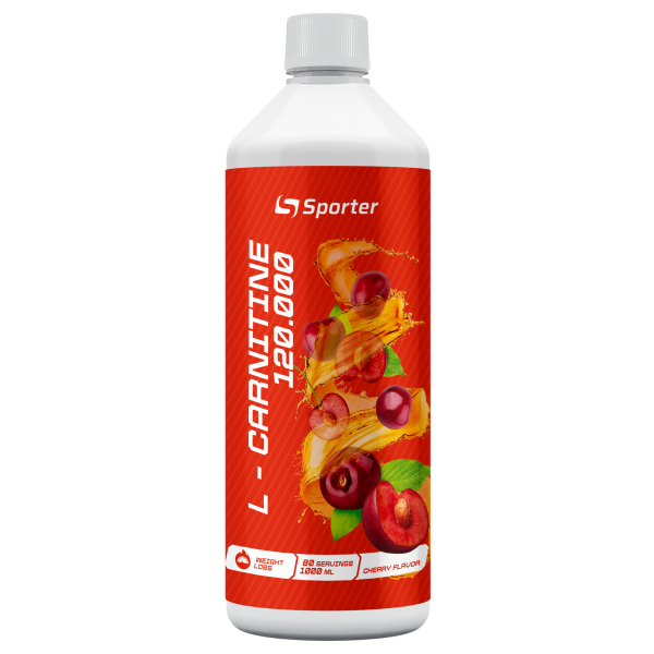 L карнітин рідкий Sporter L carnitine 120000, 1 л Вишня